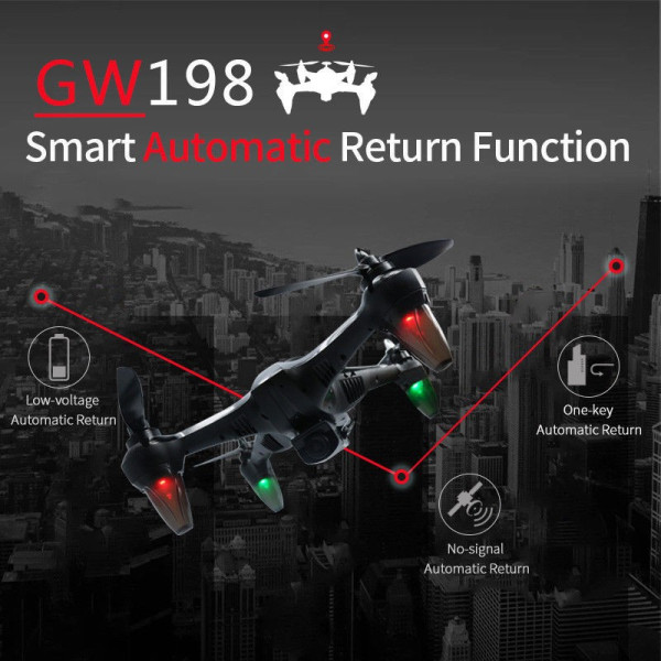 Мултифункционален дрон с 5 G трансмисия, Follow Me функция и HD камера GW198
