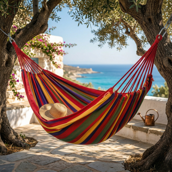 Градиснки червен хамак - идеален за релакс, следобедна дрямка или почивка 1