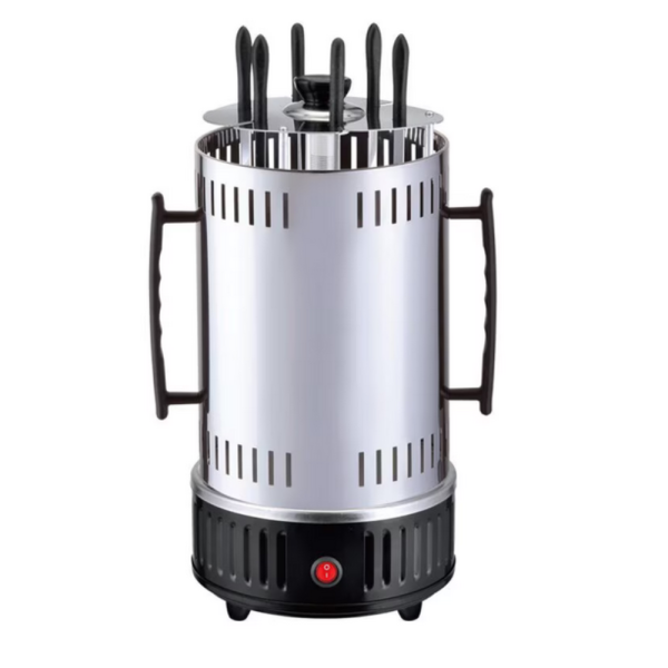 Електрическа скара за барбекю с 6 вертикални шиша – 1000W, автоматично въртене, без дим 6