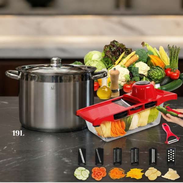 Професионална тенджера за готвене MERCURY HAUS COSMO PREMIUM + Подарък Мултифункционално кухненско ренде Wire Cutter TV1164 7