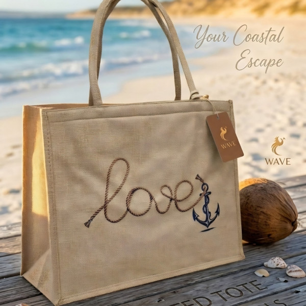 Стилна лятна чанта за плаж и разходка, размер 43 х 34 см