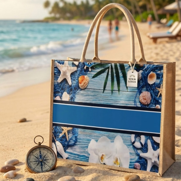 Стилна лятна чанта за плаж и разходка, размер 43 х 34 см 1