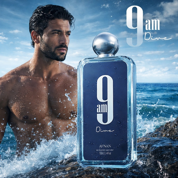 Унисекс парфюм Afnan 9 AM Dive с освежаващи и дървесни нотки, 100мл