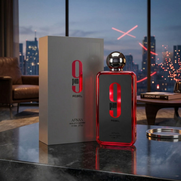 Унисекс парфюм Afnan 9 PM Rebel - Смел, съблазнителен и дълготраен аромат с плодови и карамелени нотки, 100 мл