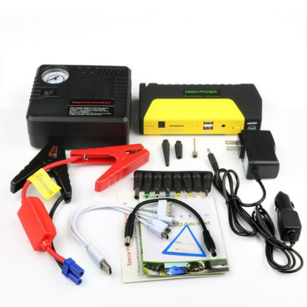 Мултифункционално стартерно устройство и компресор 2 в 1 Car Jump Starter 69800mAh