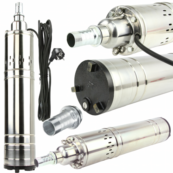 Дебит - Винтова водна помпа за дълбоки кладенци 1500W 2 m³/h ефективна - бързо изпомпване и висок напор 1