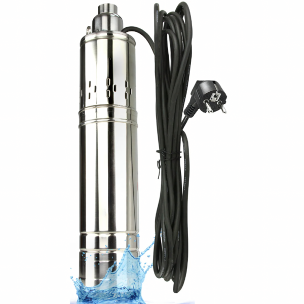 Дебит - Винтова водна помпа за дълбоки кладенци 1500W 2 m³/h ефективна - бързо изпомпване и висок напор