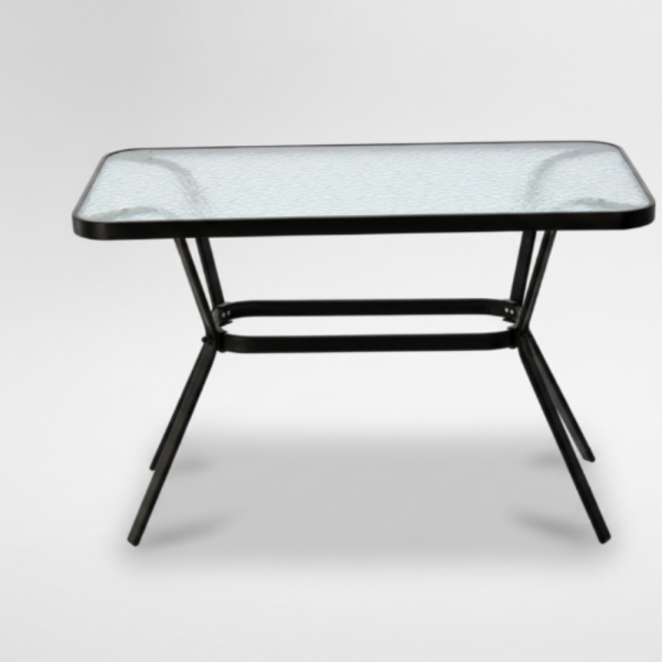 Елегантна правоъгълна маса – стъклен плот, модерен и устойчив дизайн 9