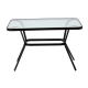 Елегантна правоъгълна маса – стъклен плот, модерен и устойчив дизайн 10