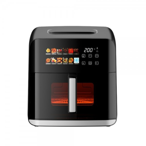 Еърфрайър Oliver Voltz OV51980CF, 1800W, 8 литра, Двоен нагревател, 12 Програми, LED дисплей и прозорец 8