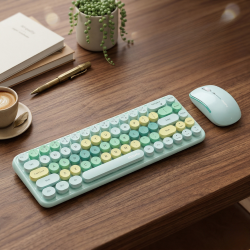 Комплект безжична клавиатура и мишка MOFII Bean, 2.4G - ергономичен дизайн и компактни размери