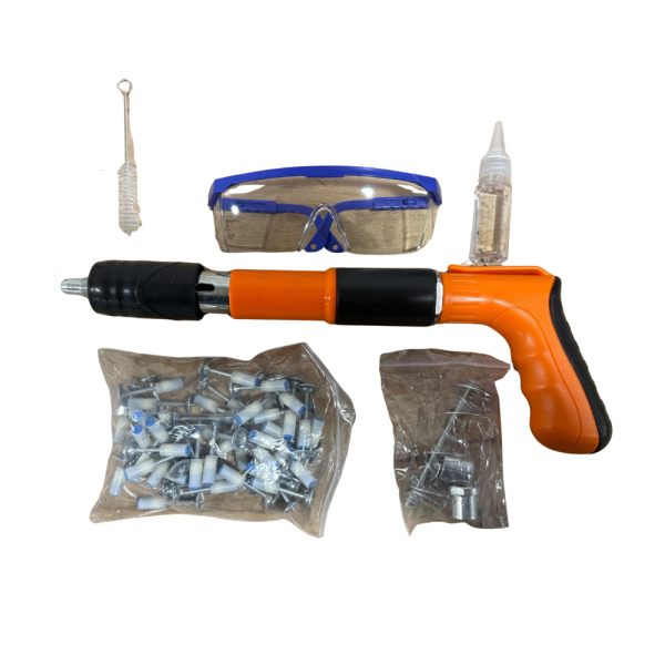 Професионален пистолет за забиване на пирони + 50 броя пирона