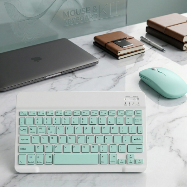 Комплект Bluetooth клавиатура и мишка – ултратънки, презареждащи се, мултифункционални