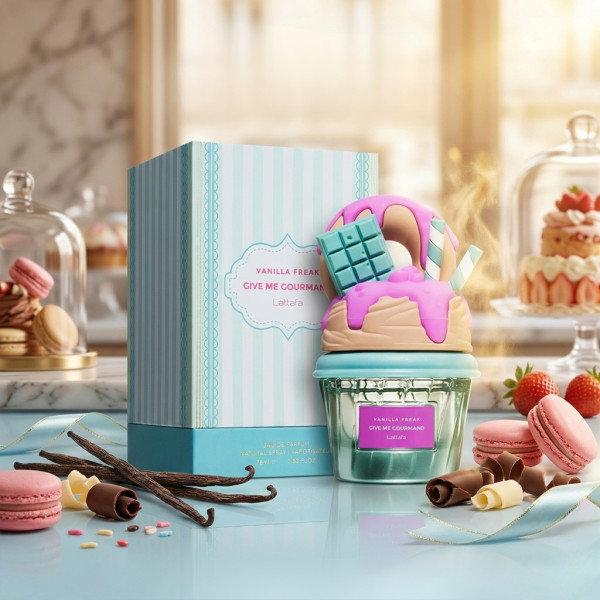 Сладък гурме аромат с нотки на ванилова торта Lattafa Give Me Gourmand Vanilla Freak
