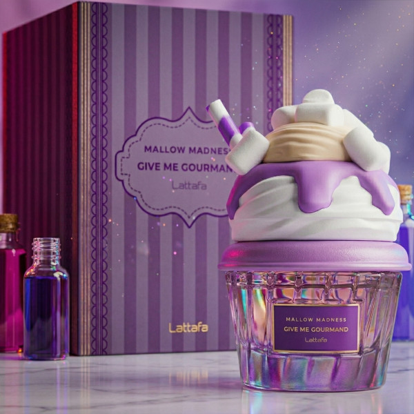 Сладък аромат за мъже и жени Lattafa Give Me Gourmand Mallow Madness - Маршмелоу, ванилия и горски плодове 7