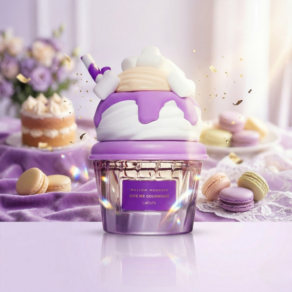 Сладък аромат за мъже и жени Lattafa Give Me Gourmand Mallow Madness - Маршмелоу, ванилия и горски плодове 3