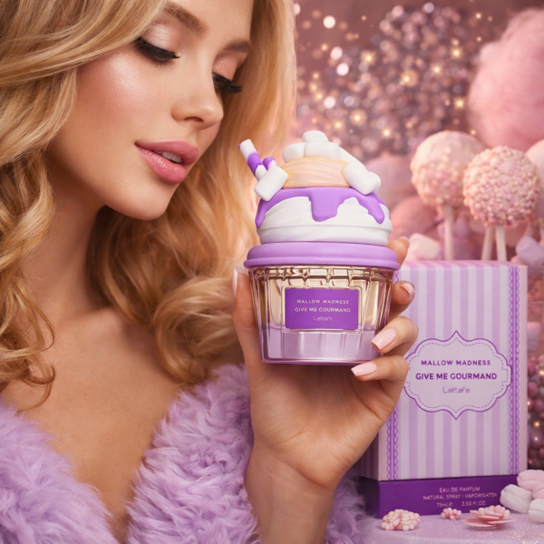 Сладък аромат за мъже и жени Lattafa Give Me Gourmand Mallow Madness - Маршмелоу, ванилия и горски плодове 5
