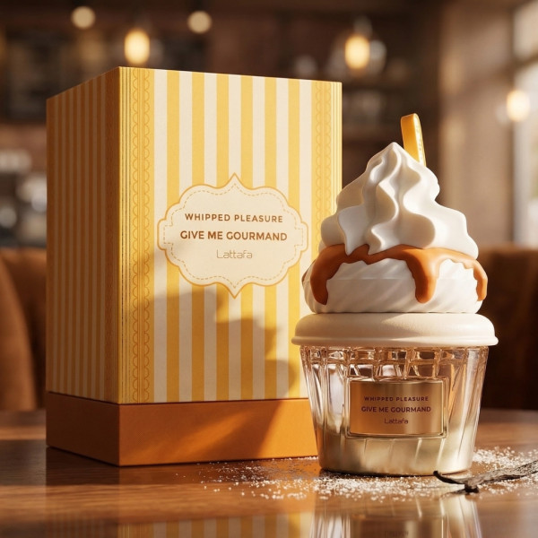Унисекс парфюм Lattafa Give Me Gourmand Whipped Pleasure - С нотки на карамел, пуканки и мускус