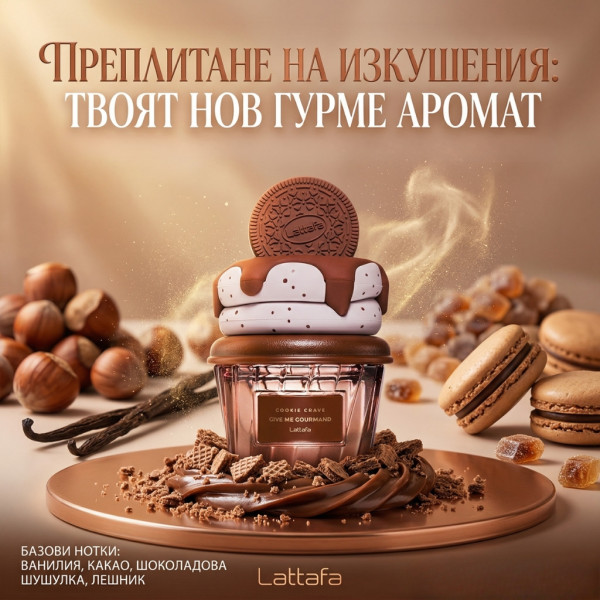Унисекс парфюм Lattafa Give Me Gourmand Cookie Crave - Гурме изкушение с аромат на бисквитки, какао и ванилия 2