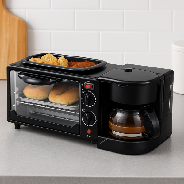 Печка, тостер и кафемашина – 3в1 TV1053+ Подарък Компактен грил и сандвич преса 2 в 1 TV594 4