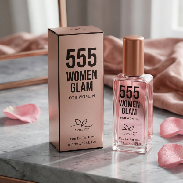 Свеж и дълготраен дамски парфюм 555 Women Glam - цитрусова енергия и мускусна дълбочина 2
