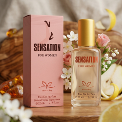 Дамски парфюм Sensation – Свеж цветно-плодов мускусен аромат с дълготрайно излъчване 22мл