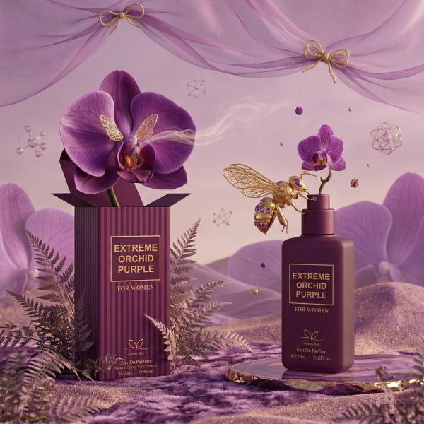 Дамски парфюм Extreme Orchid Purple Aroma Ray, EDP, 22ml - С нотки на червена орхидея и шафран