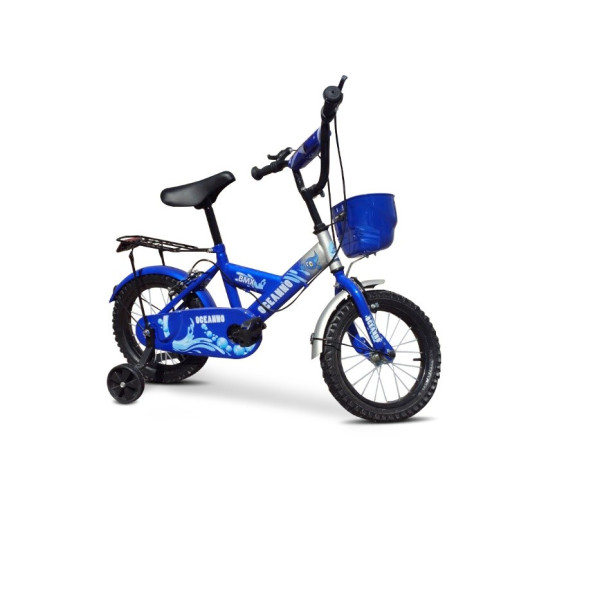 Велосипед за деца до пет години с помощни колела и кош 1