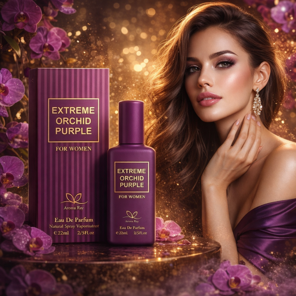Дамски парфюм Extreme Orchid Purple Aroma Ray, EDP, 22ml - С нотки на червена орхидея и шафран