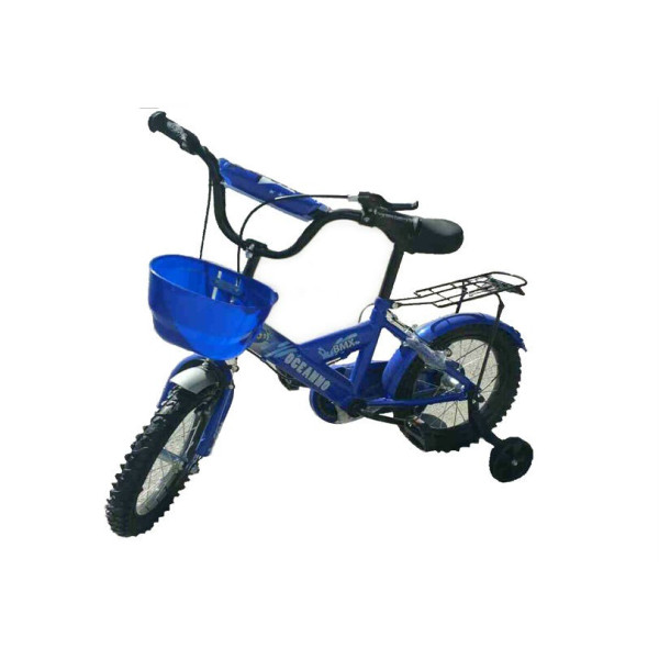 Велосипед за деца до пет години с помощни колела и кош