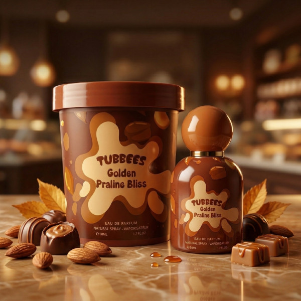 Детски парфюм Tubbees Golden Praline Bliss - С нотки на пралина, карамел и сметана, 50 мл 1