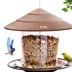 Устойчива хранилка за птици за външна употреба – Голям капацитет, защита от катерици и лесно почистване