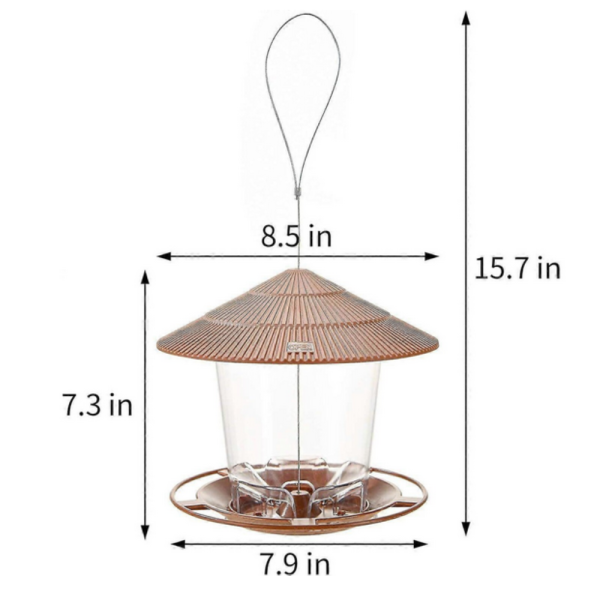Устойчива хранилка за птици за външна употреба – Голям капацитет, защита от катерици и лесно почистване 6