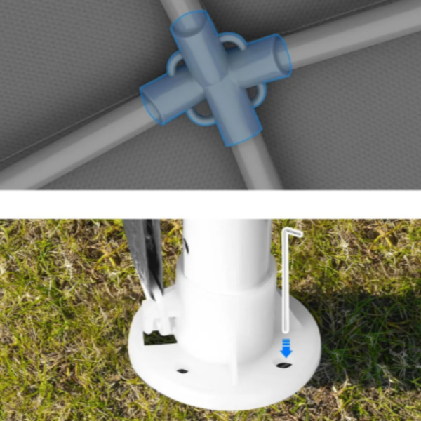 Сгъваема градинска шатра 3x3 м – Здрава метална конструкция, регулируема височина и защита от слънце и дъжд