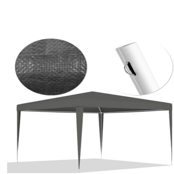 Сгъваема градинска шатра 3x3 м – Здрава метална конструкция, регулируема височина и защита от слънце и дъжд