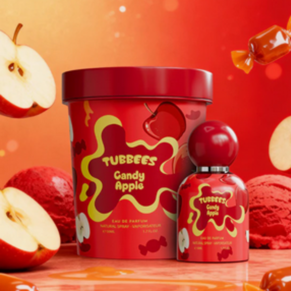 Детски парфюм Tubbees Candy Apple – Плодов гурме аромат със захарен памук, ябълка и ванилия - 50мл