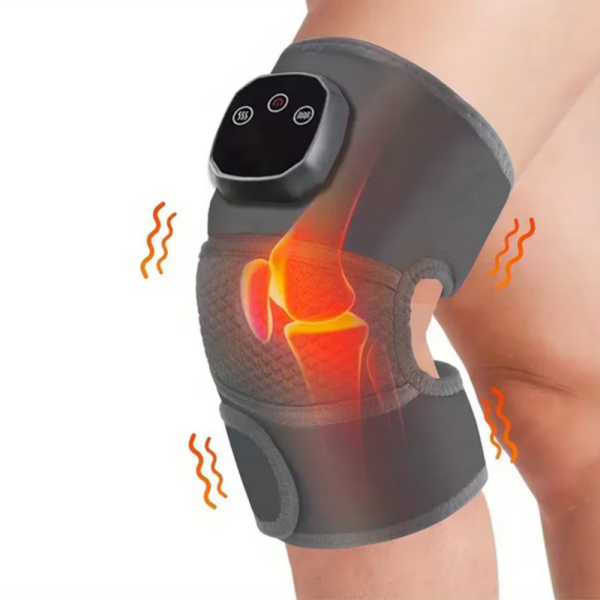Масажор за коляно с нагряване и вибрации – облекчение при болка, артрит и натоварване