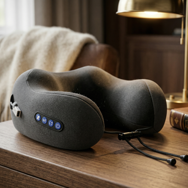 Smart масажна възглавница за врат с топлина и вибрации - моментално успокоение и релакс