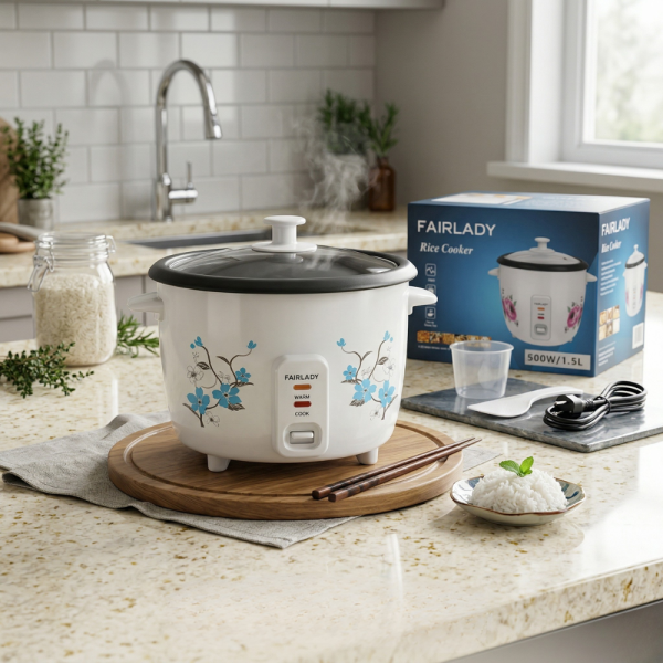 Компактен електрически оризовар 0.6 л с функция готвене и поддържане на топло 3