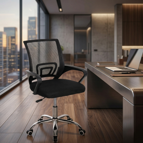 Ергономичен офис стол с дишаща мрежа и регулируема височина – комфорт през целия ден 3