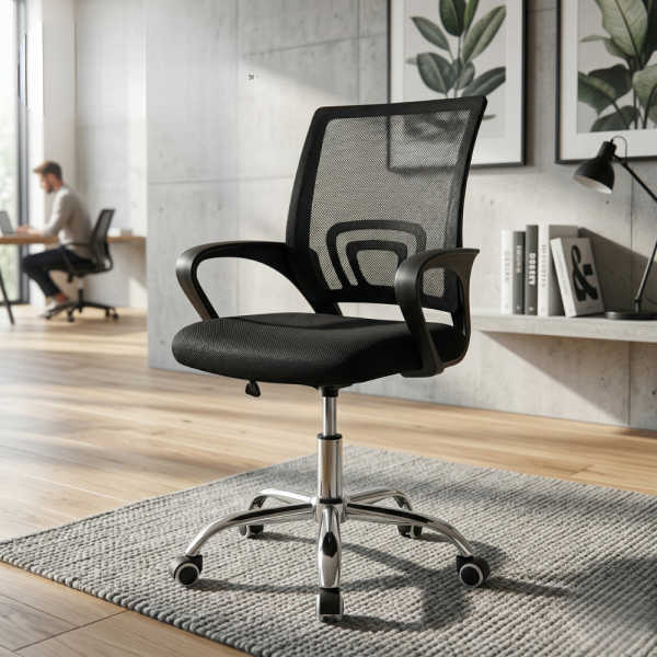 Ергономичен офис стол с дишаща мрежа и регулируема височина – комфорт през целия ден 5