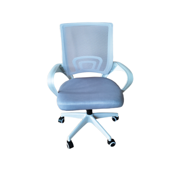 Ергономичен светлосин офис стол с дишаща мрежа и регулируема височина – комфорт през целия ден 3