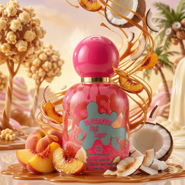 Детски парфюм Tubbees Pink Sugar 50 мл – сладък гурме аромат с праскова, кокос и карамел 4
