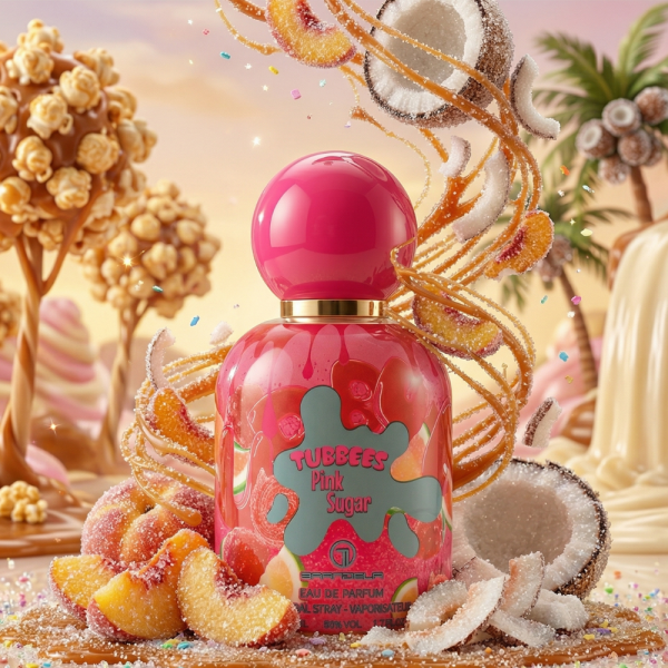 Детски парфюм Tubbees Pink Sugar 50 мл – сладък гурме аромат с праскова, кокос и карамел 3