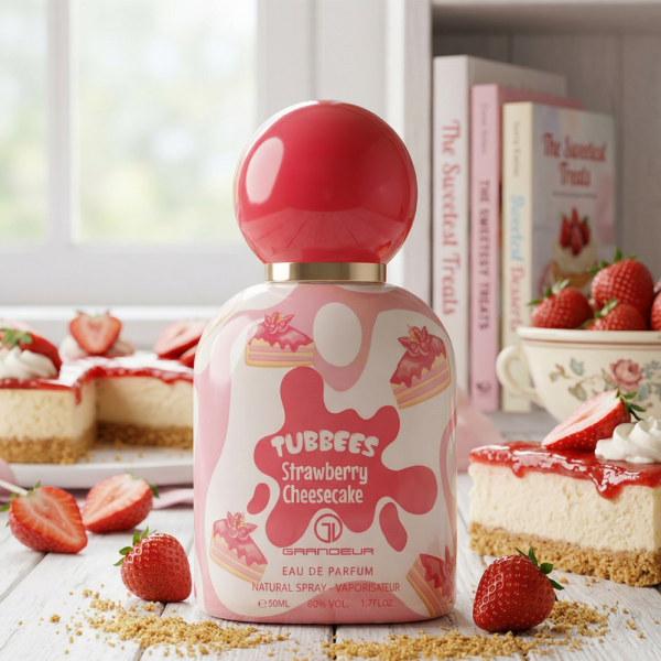 Детски парфюм Tubbees Strawberry Cheesecake 50 мл – сладък гурме аромат с ягода и ванилия