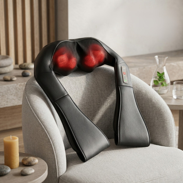 Безжичен 4D шиацу масажор с инфрачервено затопляне 1