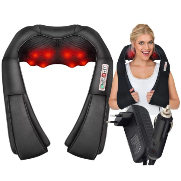 Безжичен 4D шиацу масажор с инфрачервено затопляне 12