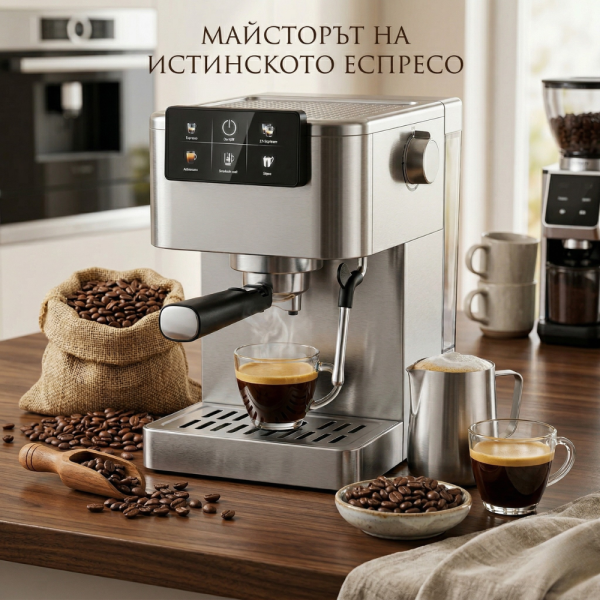 Професионална еспресо машина 20 бара с PID и Thermoblock – 5 в 1 - Кремообразно кафе като от бариста у дома