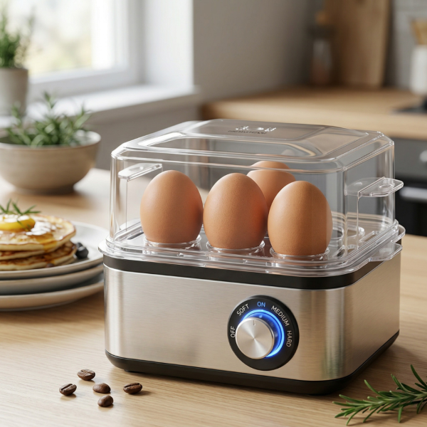 Електрически уред за варене на яйца - до 8 яйца – автоматично изключване и звуков сигнал - Перфектни яйца за минути