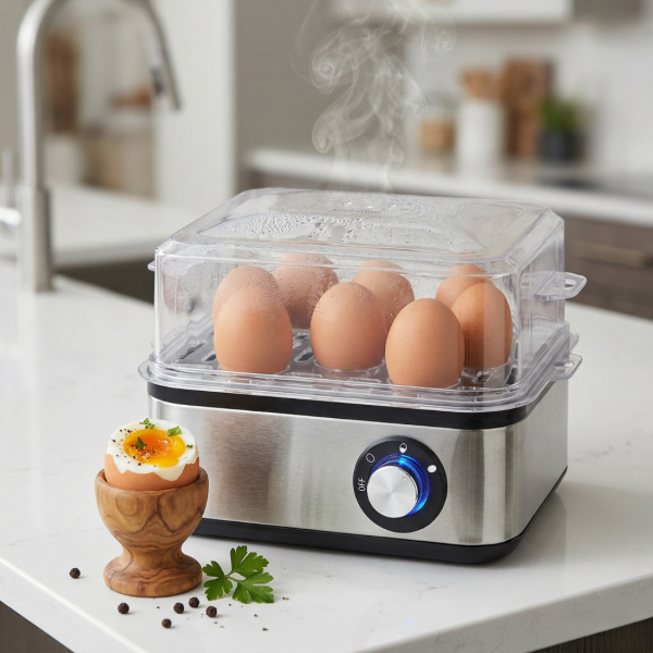 Електрически уред за варене на яйца - до 8 яйца – автоматично изключване и звуков сигнал - Перфектни яйца за минути